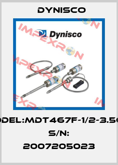 Model:MDT467F-1/2-3.5C-A S/N: 2007205023 Dynisco