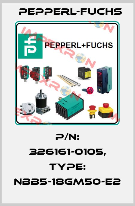 p/n: 326161-0105, Type: NBB5-18GM50-E2 Pepperl-Fuchs