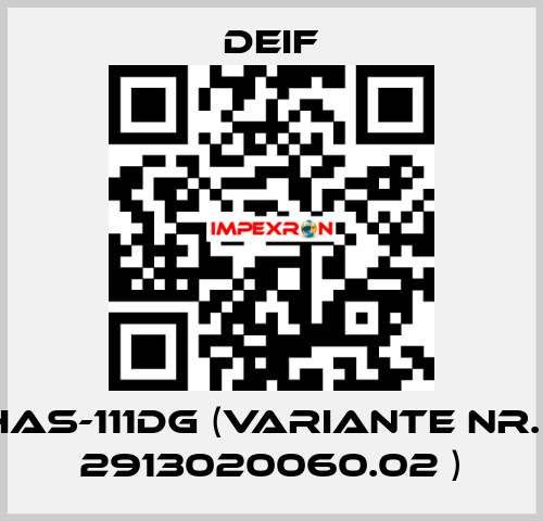 HAS-111DG (Variante Nr. : 2913020060.02 ) Deif