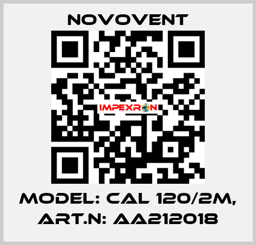 Model: CAL 120/2M, Art.N: AA212018 Novovent