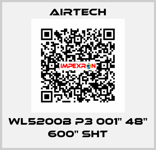 WL5200B P3 001" 48" 600" SHT Airtech