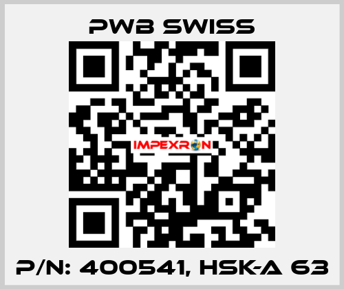 P/N: 400541, HSK-A 63 PWB Swiss