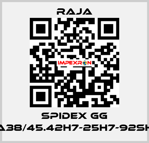 SPIDEX GG A38/45.42H7-25H7-92SH Raja