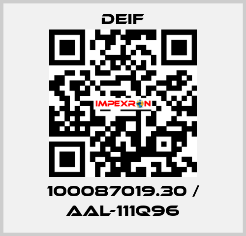 100087019.30 / AAL-111Q96 Deif