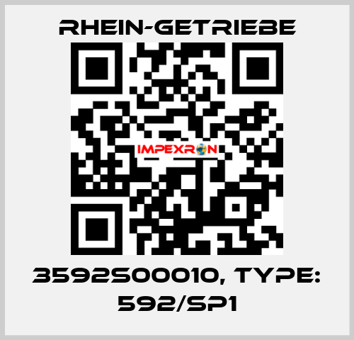 3592S00010, Type: 592/Sp1 Rhein-Getriebe