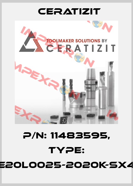 P/N: 11483595, Type: E20L0025-2020K-SX4 Ceratizit