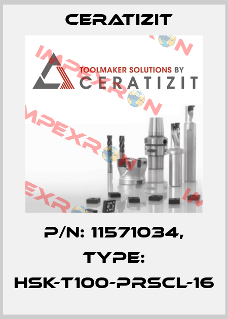 P/N: 11571034, Type: HSK-T100-PRSCL-16 Ceratizit
