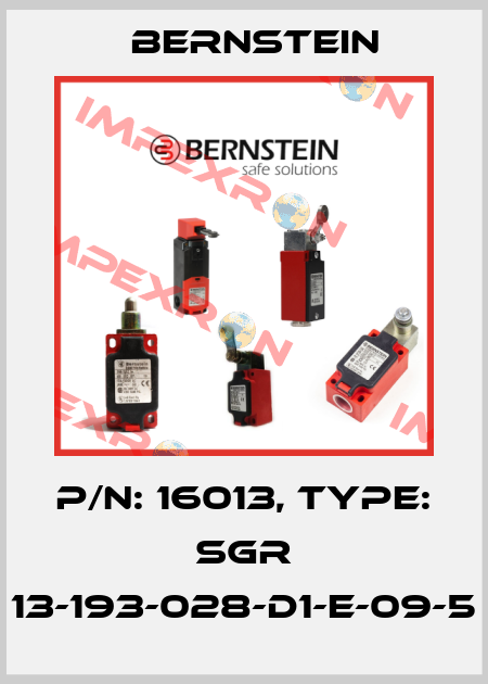 P/N: 16013, Type: SGR 13-193-028-D1-E-09-5 Bernstein