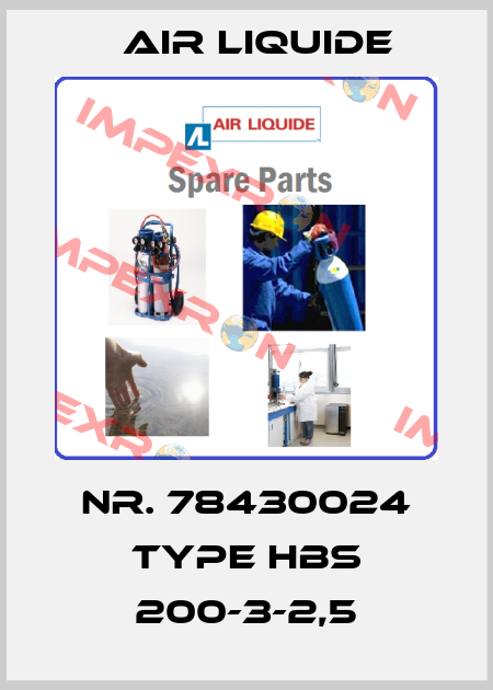 Nr. 78430024 Type HBS 200-3-2,5 Air Liquide