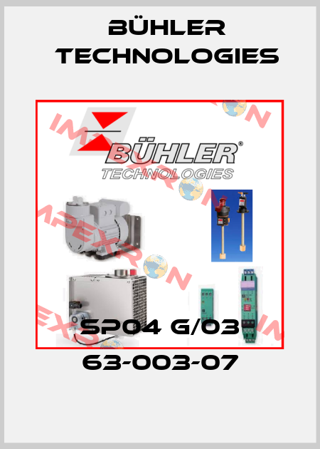 SP04 G/03 63-003-07 Bühler Technologies