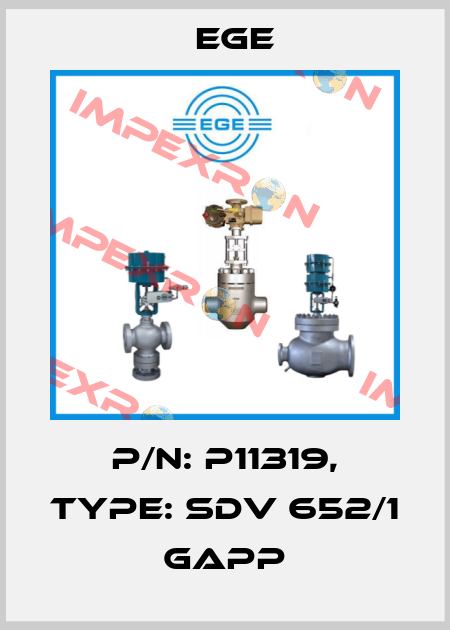 p/n: P11319, Type: SDV 652/1 GAPP Ege