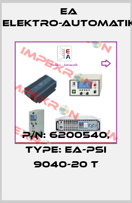 P/N: 6200540, Type: EA-PSI 9040-20 T EA Elektro-Automatik