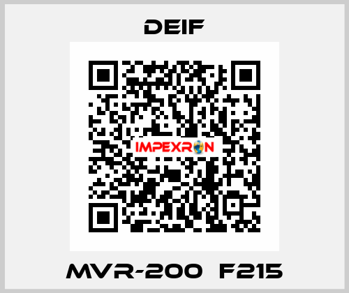 MVR-200  F215 Deif