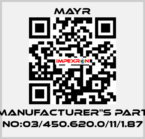 Manufacturer"s Part No:03/450.620.0/11/1.87 Mayr