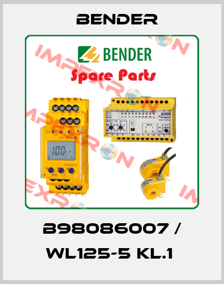 B98086007 / WL125-5 KL.1  Bender