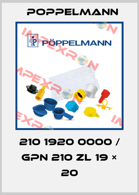 210 1920 0000 / GPN 210 ZL 19 × 20 Poppelmann