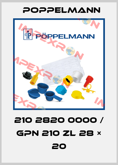 210 2820 0000 / GPN 210 ZL 28 × 20 Poppelmann