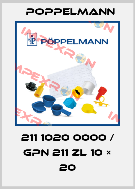 211 1020 0000 / GPN 211 ZL 10 × 20 Poppelmann