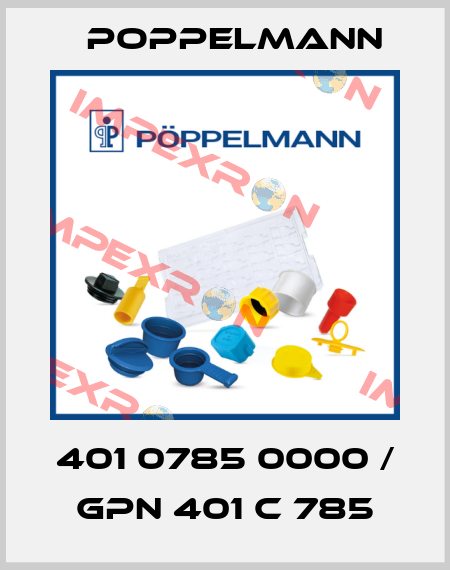 401 0785 0000 / GPN 401 C 785 Poppelmann
