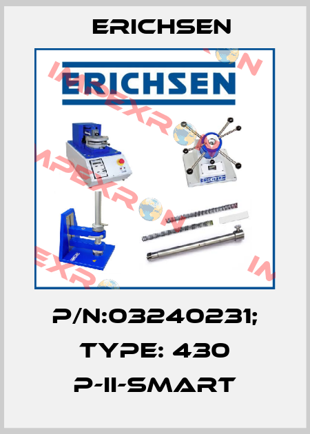 P/N:03240231; Type: 430 P-II-Smart Erichsen