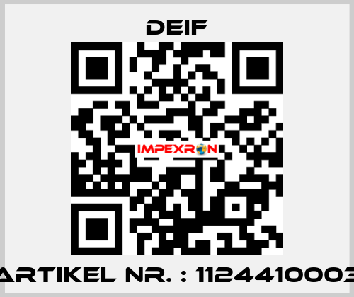 Artikel Nr. : 1124410003 Deif