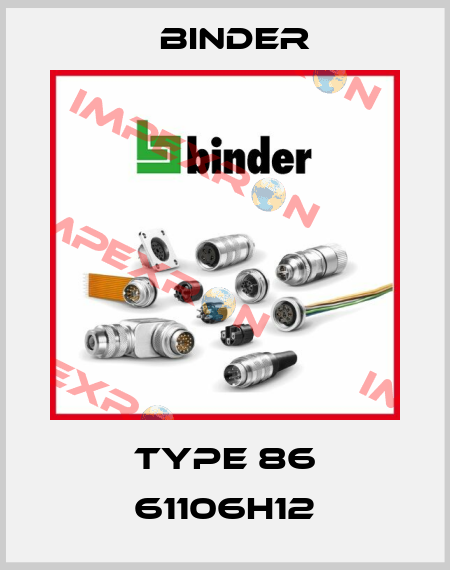 TYPE 86 61106H12 Binder