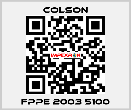 FPPE 2003 5100 Colson