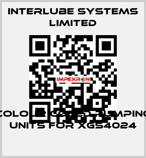 Colour coded pumping units for XGS4024 Interlube Systems Limited