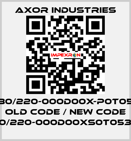 SSAX100M30/220-000D00X-P0T053-SC00R1X old code / new code SSAX100M30/220-000D00XS0T053-SC000R1XX Axor Industries