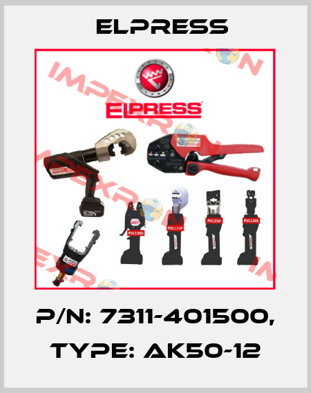 p/n: 7311-401500, Type: AK50-12 Elpress
