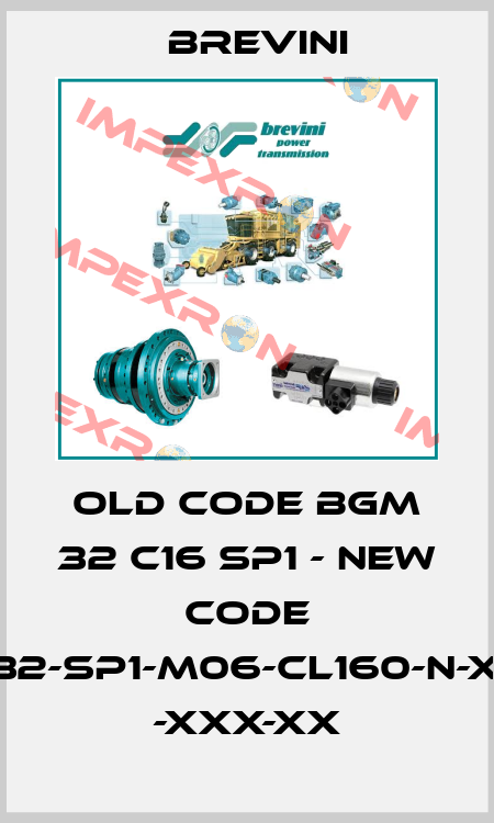 old code BGM 32 C16 sp1 - new code BGM-S-032-SP1-M06-CL160-N-XXXX-000 -XXX-XX Brevini