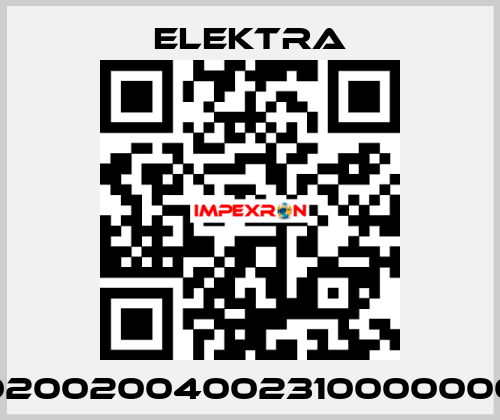02002004002310000000 ELEKTRA