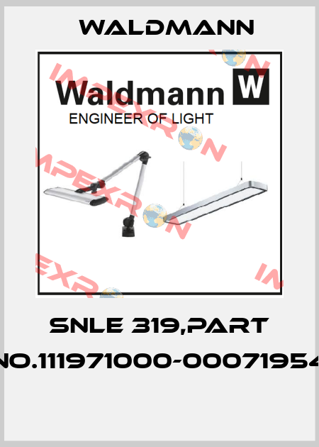 SNLE 319,PART NO.111971000-00071954  Waldmann