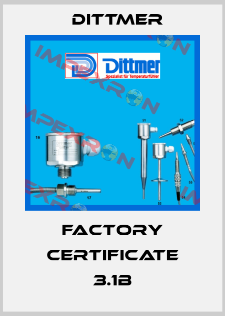 Factory certificate 3.1B Dittmer