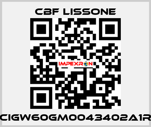 CIGW60GM0043402A1R CBF LISSONE