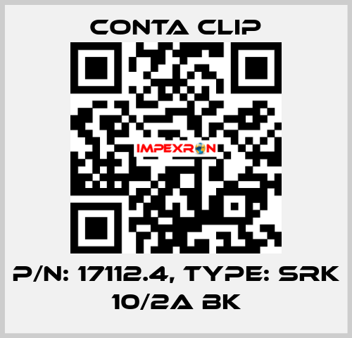 P/N: 17112.4, Type: SRK 10/2A BK Conta Clip