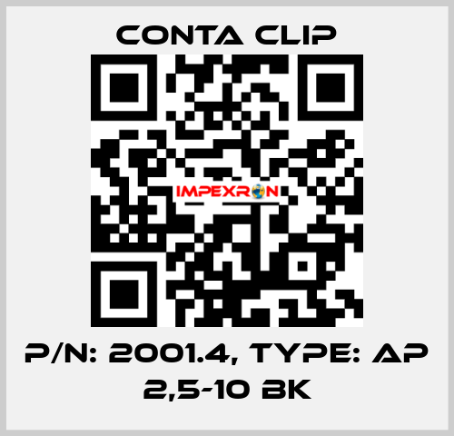 P/N: 2001.4, Type: AP 2,5-10 BK Conta Clip