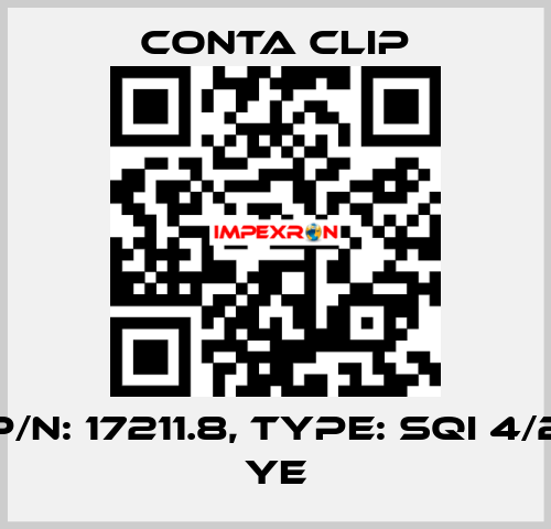P/N: 17211.8, Type: SQI 4/2 YE Conta Clip