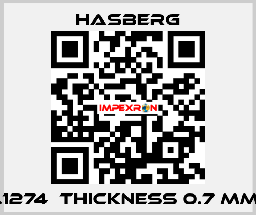  1.1274  thickness 0.7 mm  Hasberg