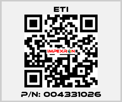 P/N: 004331026 Eti