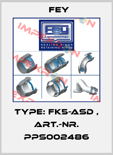 Type: FK5-ASD , Art.-Nr. PPS002486 Fey