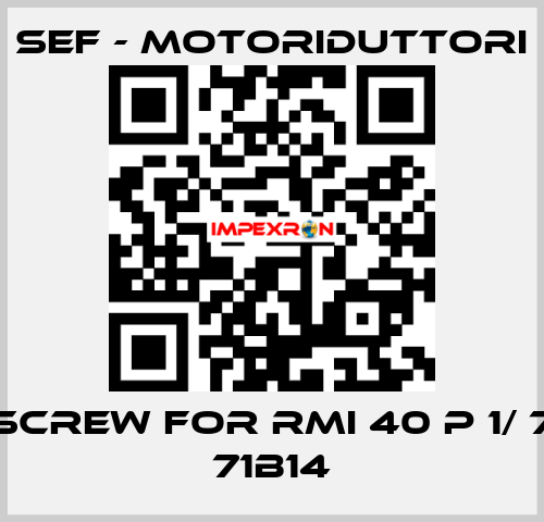 screw for RMI 40 P 1/ 7 71B14 SEF - MOTORIDUTTORI