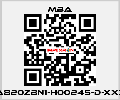 MBA820ZBN1-H00245-D-XXXXX MBA