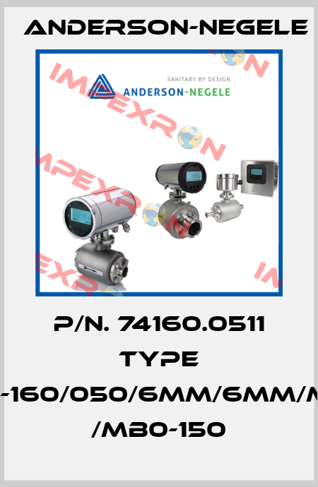 p/n. 74160.0511 Type TFP-160/050/6MM/6MM/MPU /MB0-150 Anderson-Negele