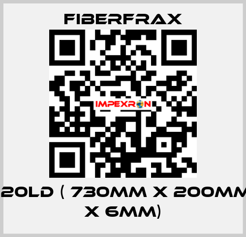 120LD ( 730mm x 200mm x 6mm) Fiberfrax