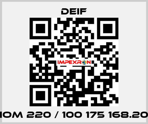 IOM 220 / 100 175 168.20 Deif