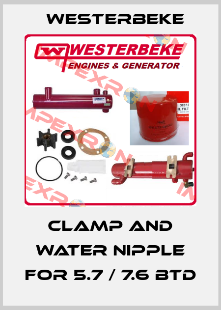 clamp and water nipple for 5.7 / 7.6 BTD Westerbeke