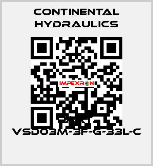 Part. VSD03M-3F-G-33L-C Continental Hydraulics