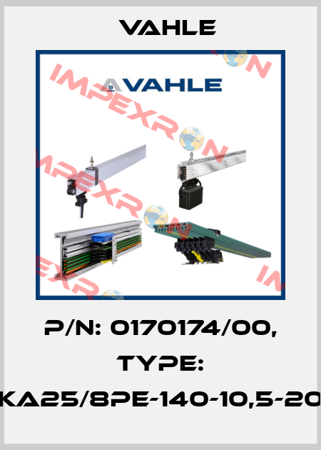 P/n: 0170174/00, Type: AL-RKA25/8PE-140-10,5-2000-D Vahle