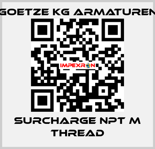 surcharge NPT m thread Goetze KG Armaturen